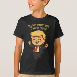 Camiseta Faça a América dançar de novo - Engraçado Donald T