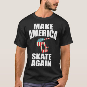 Camiseta Faça a América Patinar Novamente Amante do Skate
