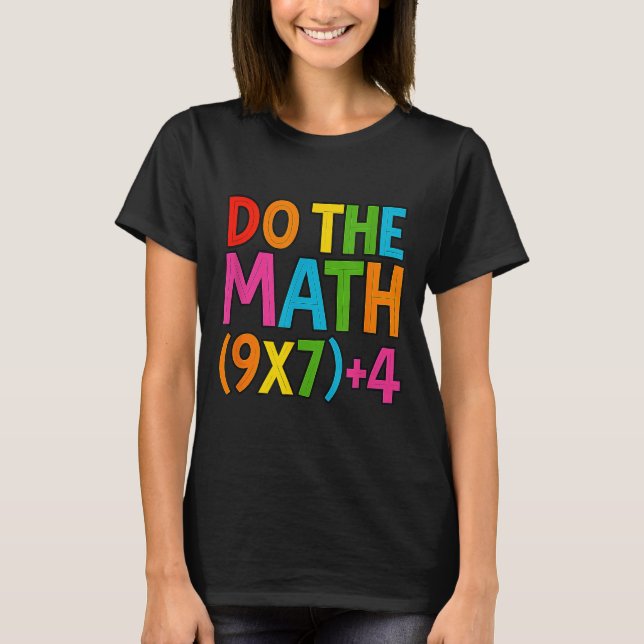 Camiseta Faça a Conta 67 Meme 6 7 Divertido Seis Sete  (Frente)