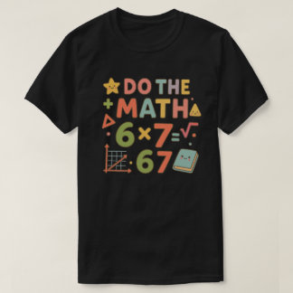 Camiseta Faça a Conta – Design de Sala de Aula Kawaii Moder