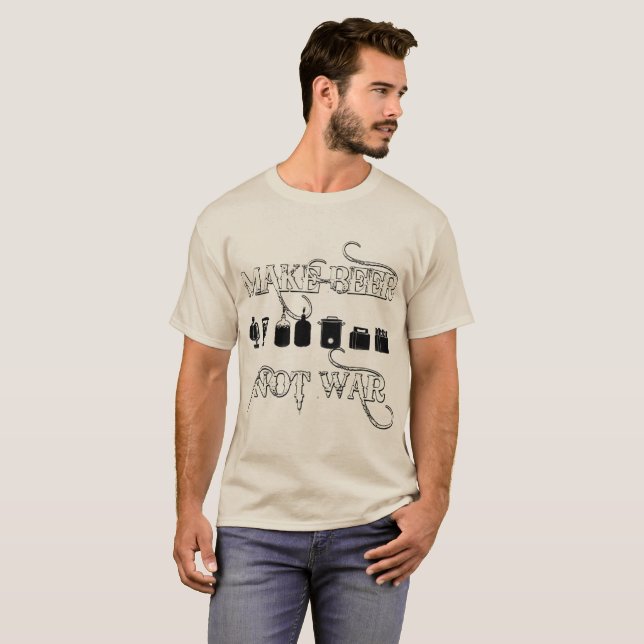 Camiseta Faça a guerra da cerveja NÃO (Frente Completa)