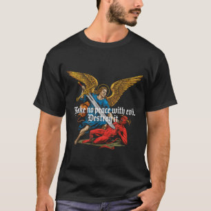 Camiseta Faça a Paz com o Mal Arcanjo Miguel Jesus Vai