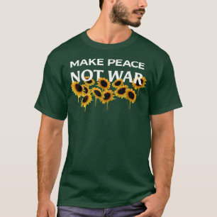 Camiseta Faça a paz não guerra - Girassóis - fique em pé co