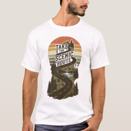 Camiseta Faça a Rota Panorâmica Aventura Vintage