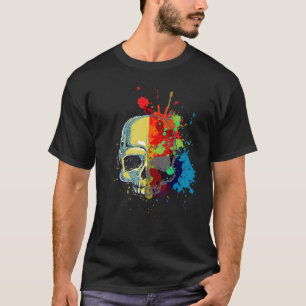 Camiseta Faça Algum Splash De Cor Para O Seu Crânio De Cabe