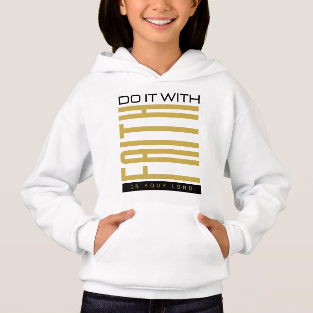 Camiseta Faça com a moça bíblica de Fé (Frente)