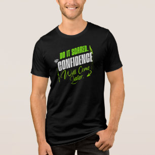 Camiseta Faça com Medo - Inspiração de Confiança Motivacion