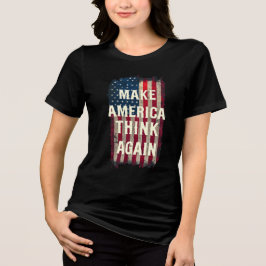 Camiseta Faça com que a América pense novamente em negrito