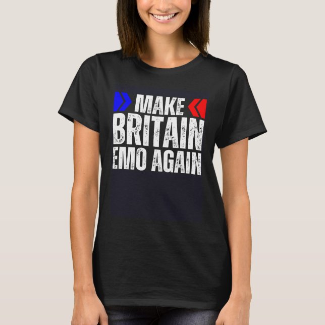 Camiseta Faça com que a Grã-Bretanha Emo volte a ser mais v (Frente)
