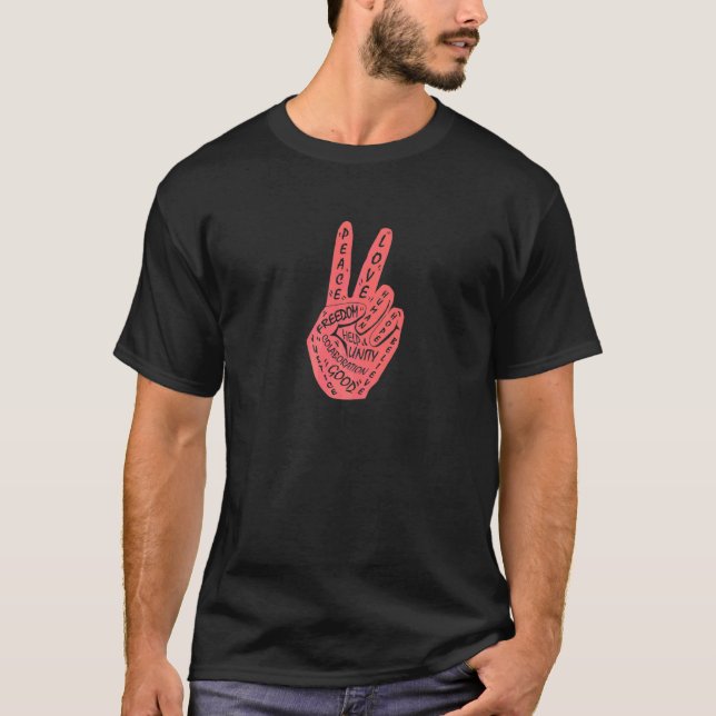 Camiseta Faça com que a paz não entre em guerra - sinal de  (Frente)
