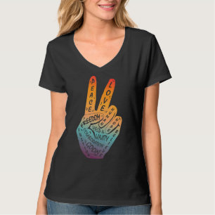 Camiseta Faça com que a paz não seja guerra - sinal 2