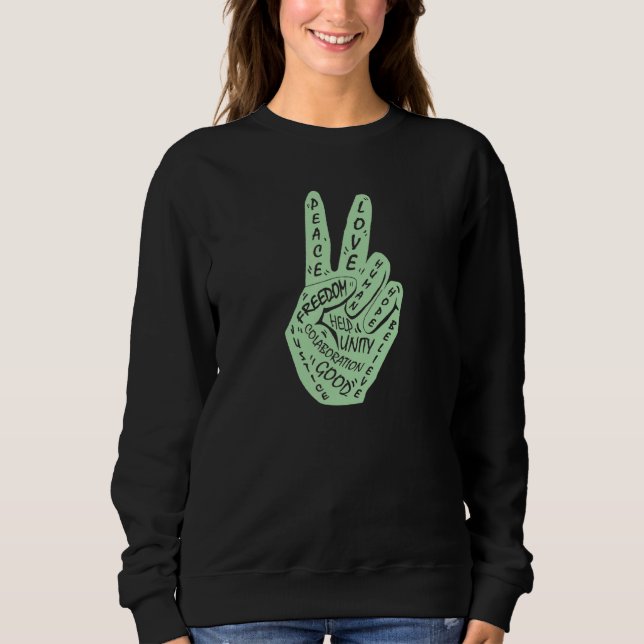 Camiseta Faça com que a paz não seja guerra - sinal 4 (Frente)