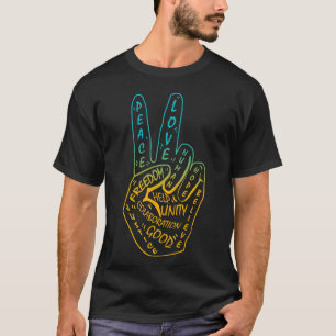 Camiseta Faça com que a paz não seja guerra - sinal de paz 