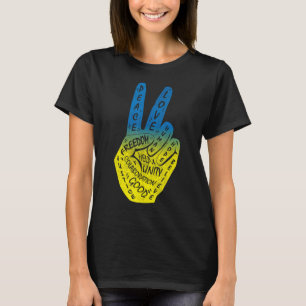 Camiseta Faça com que a paz não seja guerra - sinal de paz
