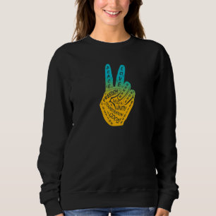 Camiseta Faça com que a paz não seja guerra - sinal de paz