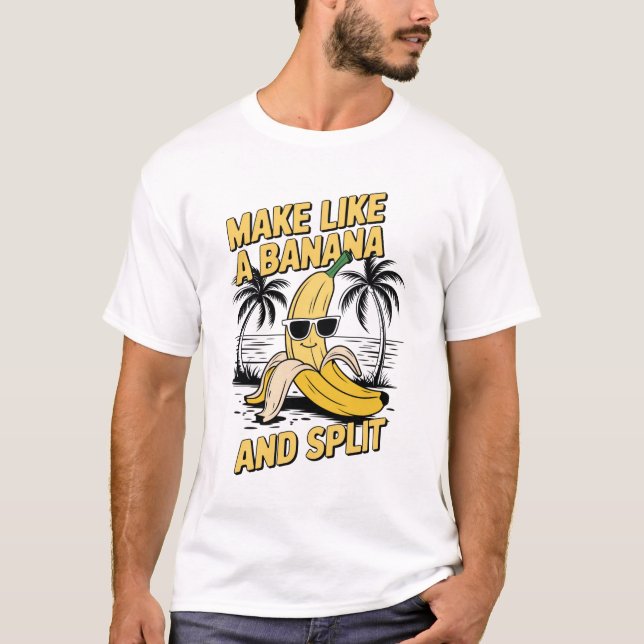 Camiseta Faça como uma banana e divida (Frente)