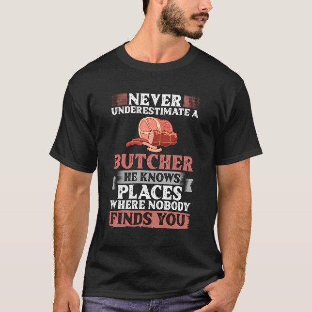 Camiseta Faca Comprada Faca Cortadora de Carne Carniceiro (Frente)