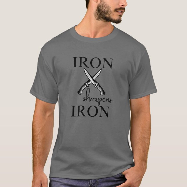 Camiseta Faca Cristã de Ferro Afia Ferro (Frente)