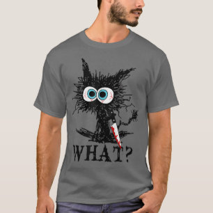 Camiseta Faca de Gato de Homicídio Humorístico Engraçado Qu