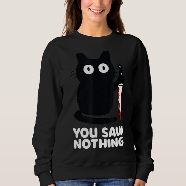 Camiseta Faca de Gato Que Você Não Viu Nada (Frente)