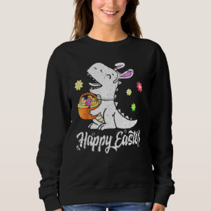 Camiseta Faca De Ovos Bunny Rex Dinossauro Dia Do Felz pasc