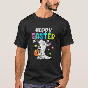Camiseta Faca de Ovos Coelho T Rex Dia do Felz pascoa Dinos