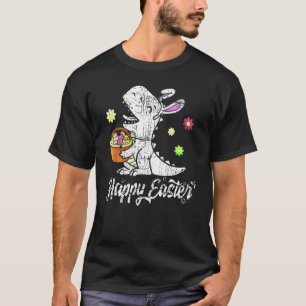 Camiseta Faca de Ovos Coelho T Rex Dia do Felz pascoa Dinos