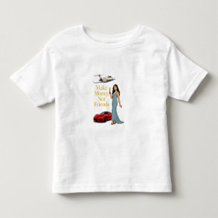 Camiseta Faça Dinheiro Não Amigos Glam Jetset Design