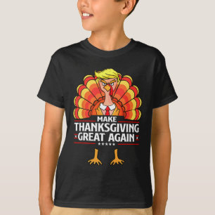 Camiseta Faça Excelente De Ação De Graças Novamente Engraça