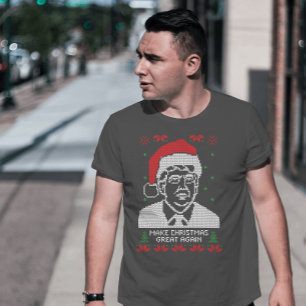 Camiseta Faça Excelente de Natal novamente Trump