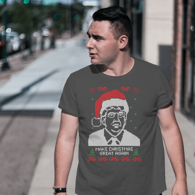 Camiseta Faça Excelente de Natal novamente Trump (Criador carregado)