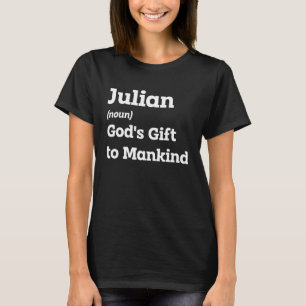 Camiseta Faça Julian Sorrir Com Esta Engraçada Definição De