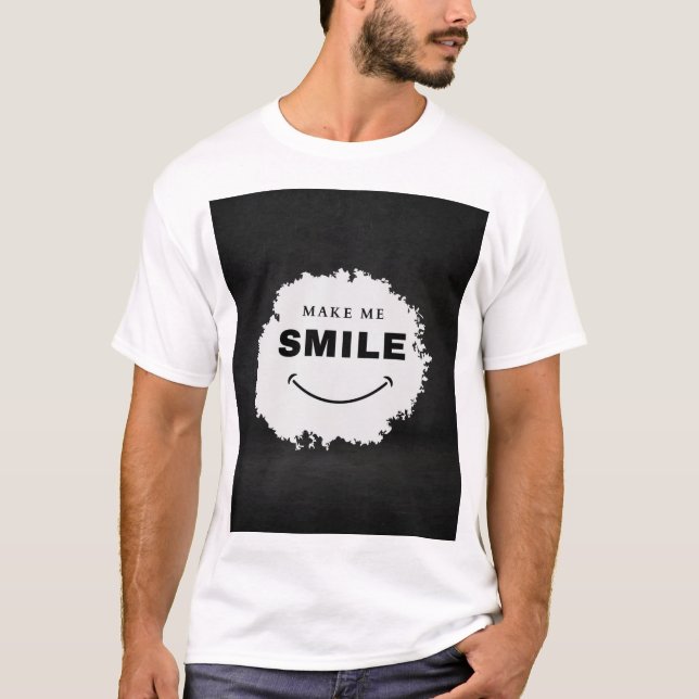 Camiseta Faça-me sorrir de design (Frente)