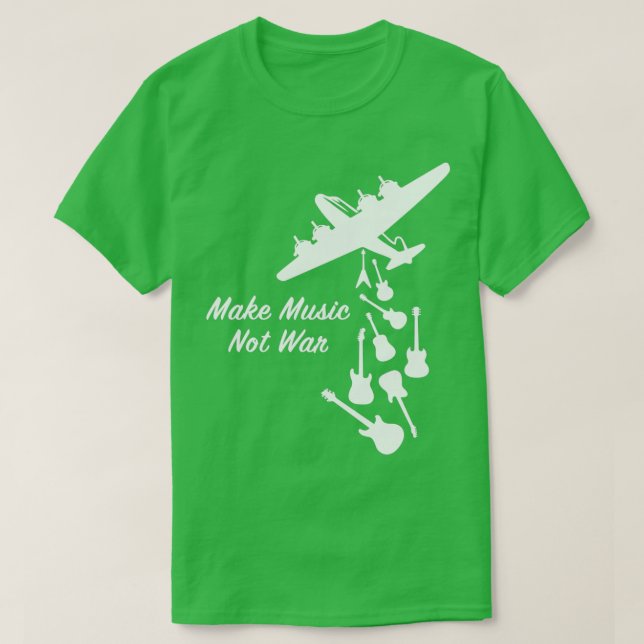 Camiseta Faça música e não Guerra Guerra, Guerra da Paz, Vi (Frente do Design)