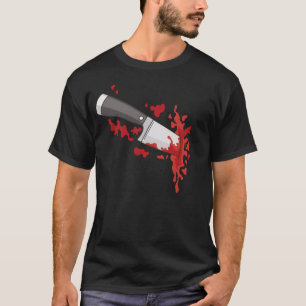 Camiseta Faca Na Faca Do Assassinato Do Halloween, Lá Em Tr