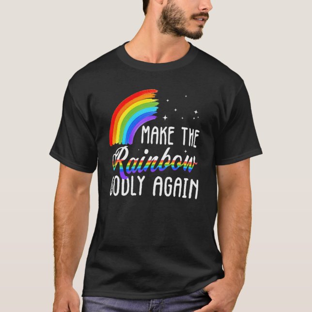 Camiseta Faça O Arco-Íris Mais Uma Vez Com O Orgulho gay De (Frente)