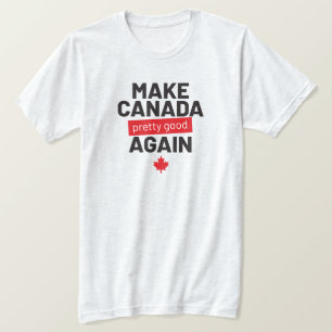 Camiseta Faça o Canadá Bonito de novo, cinza engraçada de s