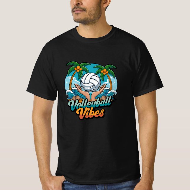 Camiseta Faça-o com os gráficos de voleibol (Frente)