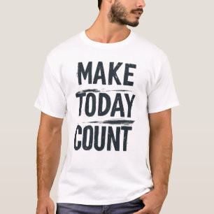 Camiseta Faça o Dia Contar Pincelada Tipografia - Envelheci