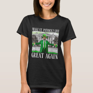 Camiseta Faça o Dia de São Patrício Grande Novamente Bandei