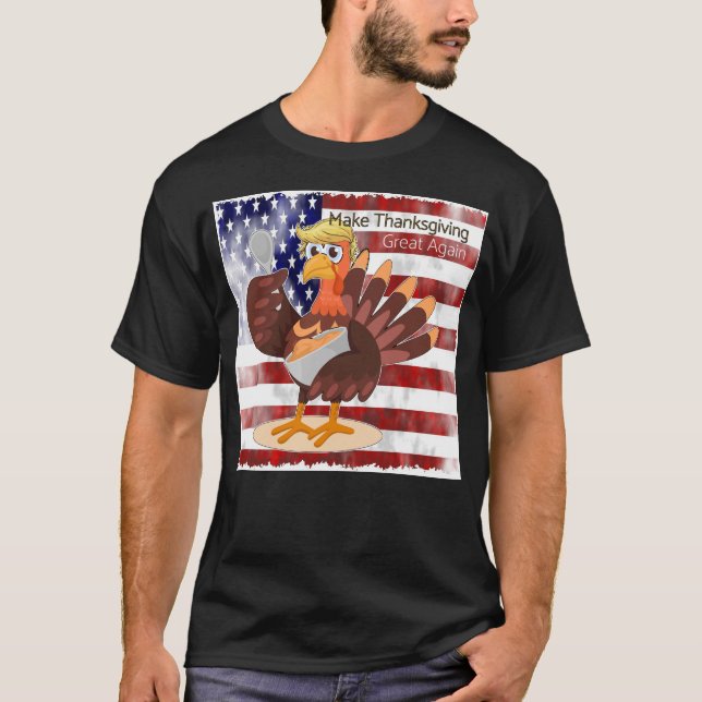 Camiseta Faça o Excelente de Ação de Graças novamente (Frente)