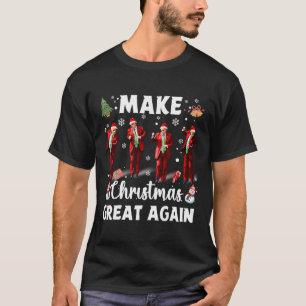 Camiseta Faça o Excelente de Natal de novo Papais noeis ire