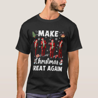 Camiseta Faça o Excelente de Natal de novo Papais noeis ire