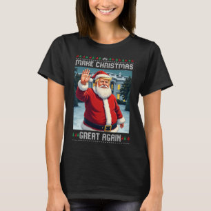 Camiseta Faça o Excelente de Natal novamente um Natal horrí
