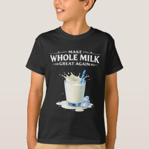 Camiseta Faça O Leite Integral Grande Novamente Trump