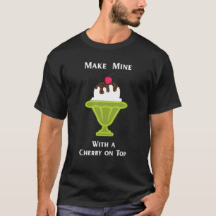 Camiseta Faça O Mim Com Uma Cereja No Topo, Imagem De Um C