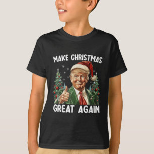 Camiseta Faça o Natal Grande Novamente Funny Santa Trump 20