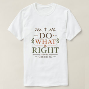Camiseta Faça O Que É Certo Citação Inspiradora Cristã