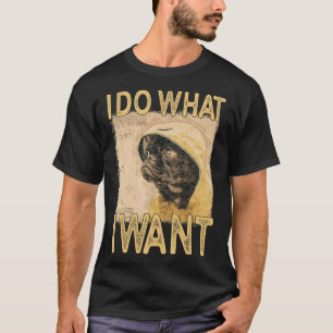 Camiseta Faça O Que Eu Quero - Arte Vintage de Pug Essencia