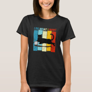 Camiseta Faça O Que Eu Quero Caneca De Café De Gato Preto V